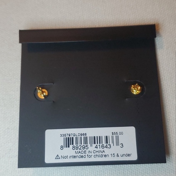 Coach Multi Gemstone Heart Stud Earrings - Picture 3 of 3